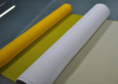 मुद्रित सर्किट बोर्डों मुद्रण के लिए सफेद / पीला 61T पॉलिएस्टर स्क्रीन मेष