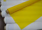 स्क्रीन प्रिंटिंग, सफेद / पीले रंग के लिए कम बढ़ाव पॉलिएस्टर रेशम बोल्ट कपड़ा