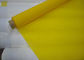 सफेद और पीले रंग के साथ कम बढ़ाव मोनोफिलामेंट पॉलिएस्टर स्क्रीन प्रिंटिंग मेष