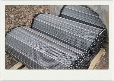 संतुलित धातु जाल बेल्ट / स्टेनलेस स्टील कन्वेयर श्रृंखला बेल्ट गर्मी प्रतिरोधी