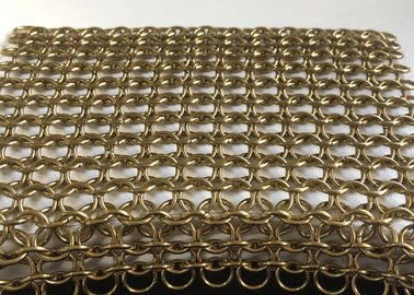 सोने की स्टेनलेस स्टील की अंगूठी सजावटी तार जाल / पर्दा लिंक जाल परदा के लिए