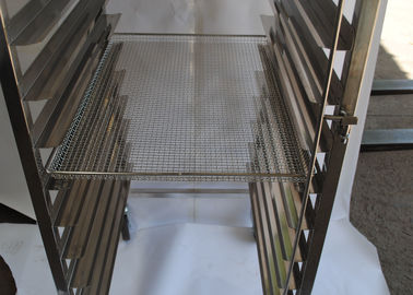 फास्ट फूड किचन उपकरण के लिए अनुकूलित ब्रेड स्टेनलेस स्टील रैक ट्रॉली