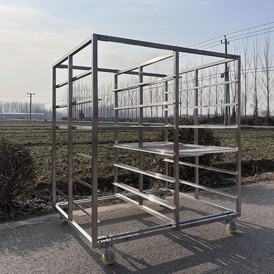 अच्छी कीमत उच्च कार्य तापमान 30 ट्रे 304 स्टेनलेस स्टील बेकरी सुखाने रैक ट्रॉली ऑनलाइन