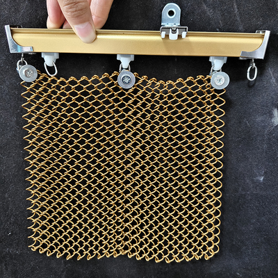 अच्छी कीमत Gold Flexible Aluminium Metal Chain Link Cpol Drapery Decorative Wire Mesh Curain ऑनलाइन