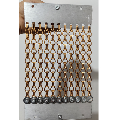 अच्छी कीमत Gold  Anodized Chain Mail Decorative Metal Link Mesh Curtain Aluminium Alloy Coil Drapery ऑनलाइन