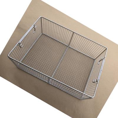 अच्छी कीमत 304 Stainless Steel Woven Mesh Basket Industrial Workshop Cleaning Storage Metal Wire Mesh Basket ऑनलाइन