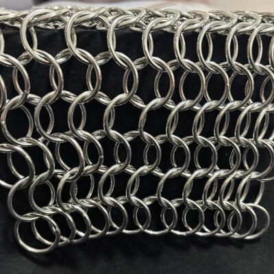 अच्छी कीमत Large Ring Welded Mesh Stainless Steel Metal Chain Mail Welded Ring Mesh Curtain ऑनलाइन