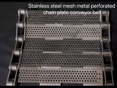 स्टेनलेस स्टील 304 316 धातु छिद्रित चेन प्लेट कन्वेयर बेल्ट