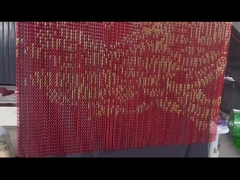 अनुकूलित रंग डबल हुक सजावट एल्यूमीनियम चेन लिंक जाल पर्दा