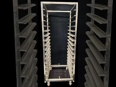 304 316 स्टेनलेस स्टील खाद्य जाल ट्रे बेकरी के लिए रैक ट्रॉली रोटी बेकिंग ट्रे के साथ ठंडा