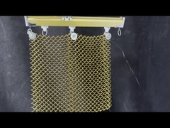 सोने के एल्यूमीनियम सजावटी कॉइल जाल छत पर्दे