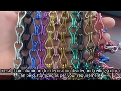 एल्यूमिनियम डबल हुक चेन लिंक सजावटी वायर मेश डोर पर्दा