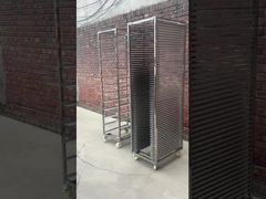 बेकर रेस्टोरेंट 6 12 15 32 लेयर्स स्टेनलेस स्टील बेकरी ट्रॉली कार्ट शीट पैन रैक