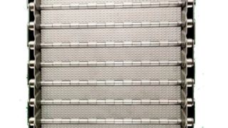 सीएनसी मशीन के लिए मेटल हाई कार्बन स्टील हिंगेड स्क्रैप चिप चेन प्लेट स्लैट मेश कन्वेयर बेल्ट