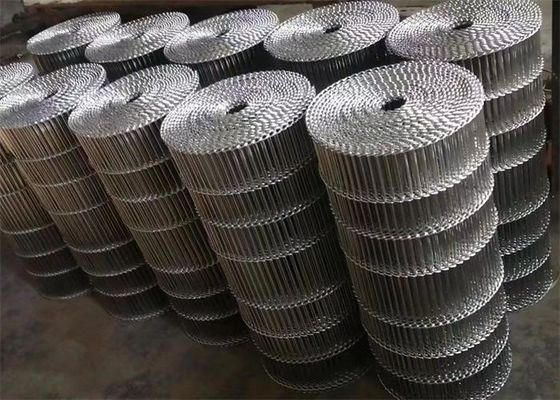 खाद्य प्रसंस्करण के लिए फ्लैट फ्लेक्स सीढ़ी वायर मेष कन्वेयर बेल्ट
