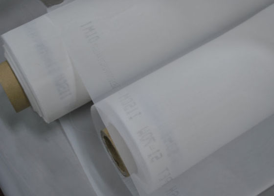 पीसीबी प्रिंटिंग के लिए व्हाइट 150T पॉलिएस्टर स्क्रीन प्रिंटिंग मेश 87 इंच