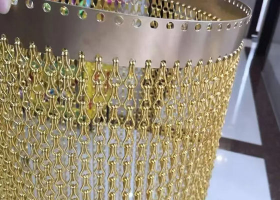 साधारण बुना हुआ चांदी काला सोना लाल नीला एल्यूमीनियम चेन लिंक जाल तार सजावटी बाड़ 2 मिमी