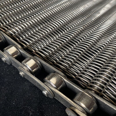 खाद्य प्रसंस्करण ताप तापमान टॉर्टिला प्रेस ओवन कूलिंग फर्नेस स्टेनलेस कार्बन स्टील स्पाइरल वायर मेश मेटल कन्वेयर बेल्ट