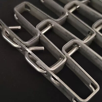 अच्छी कीमत कस्टम गर्मी प्रतिरोधी सतत खाद्य एसएस304 धातु 316 स्टेनलेस स्टील घोड़े की नाल महान दीवार जाल फ्लैट तार मधुकोश कन्वेयर बेल्ट ऑनलाइन