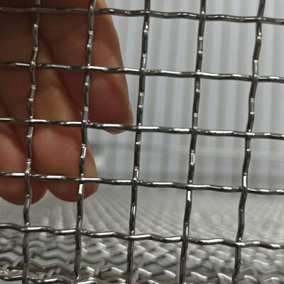 SS316 304 Intercrimped Pre-crimped Stainless Steel Wire Mesh Roll 1.2m Width