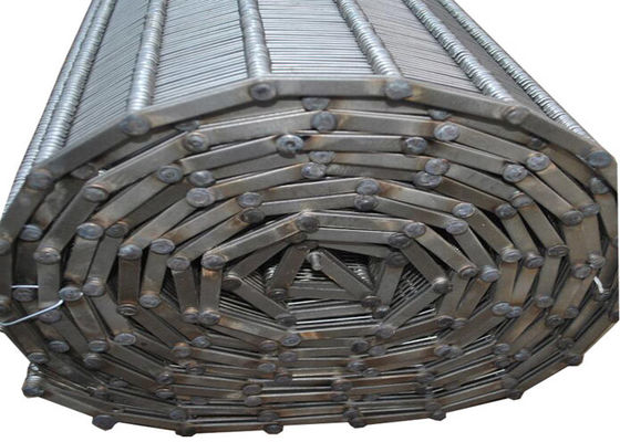कार्बन स्टील आई लिंक मेश कंवायर बेल्ट / लूप वायर बेल्ट फॉर श्रिंक पैकिंग मशीन शामिल हुई