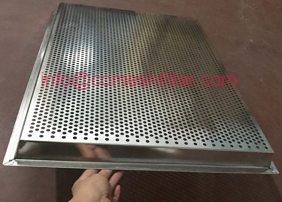 Stackable छिद्रित स्टेनलेस स्टील ट्रे खाद्य ग्रेड आयत बेकिंग ट्रे