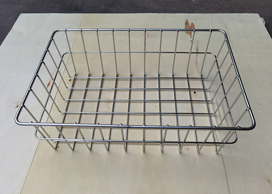 रसोई के लिए जंग प्रतिरोध 36x24x12cm स्टेनलेस स्टील की टोकरी